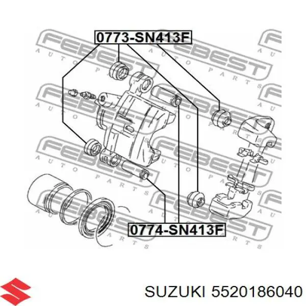 Bota de proteção de suporte guia do freio dianteiro Suzuki 5520186040 preço, a partir de 3,45 USD