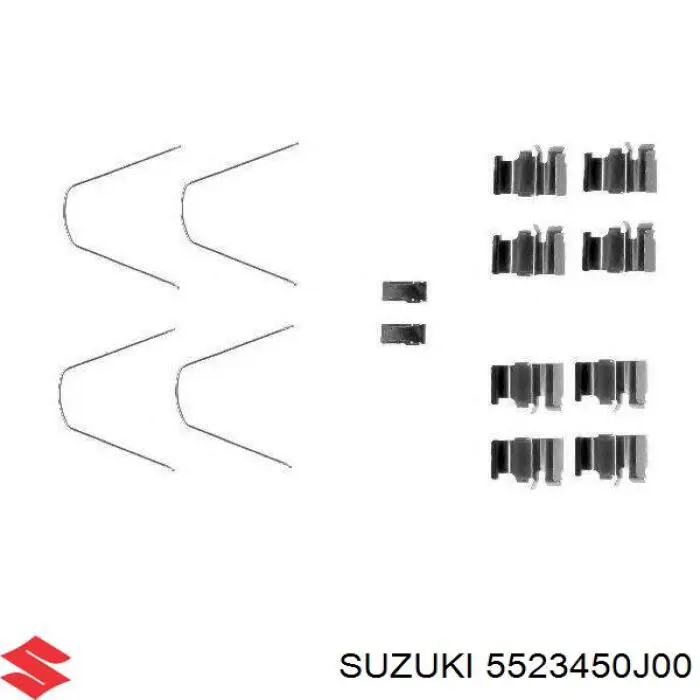 Kit de molas de fixação de sapatas de disco dianteiras Suzuki 5523450J00 preço, a partir de 12,68 USD