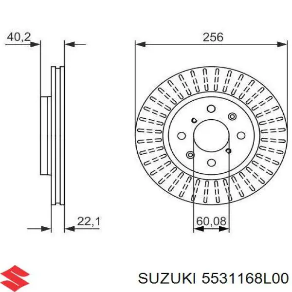 Compre 5531168L00 Suzuki Disco do freio dianteiro