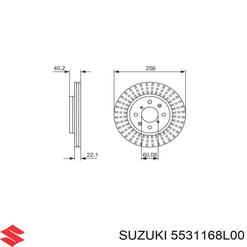 Compre 5531168L00 Suzuki Disco do freio dianteiro
