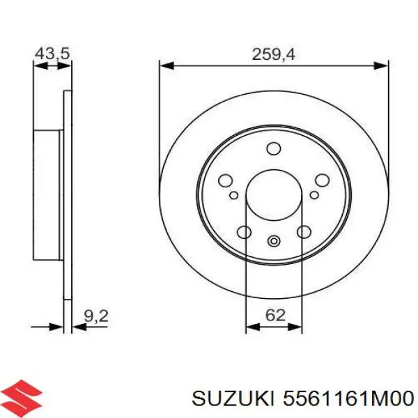 Compre 5561161M00 Suzuki Disco do freio traseiro