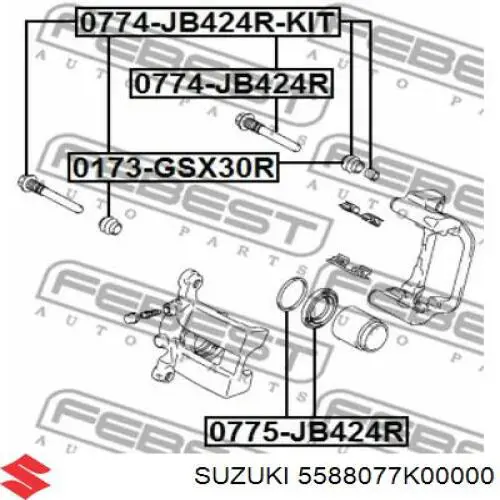Kit de reparação de suporte do freio traseiro Suzuki 5588077K00 preço, a partir de 8,56 USD