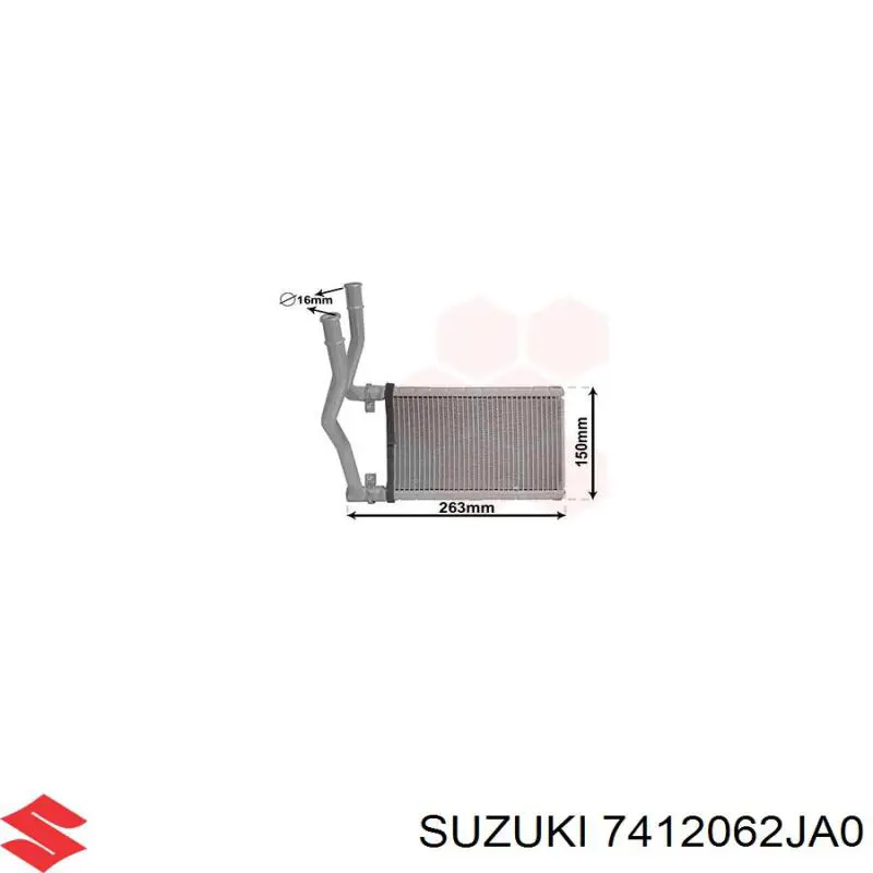 Compre 7412062JA0 Suzuki Radiador de forno (de aquecedor)