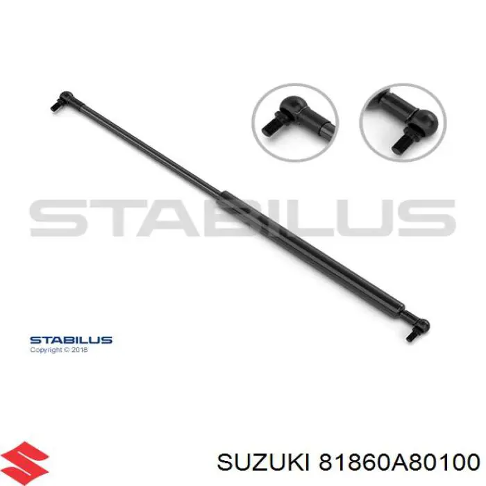 Amortecedor de tampa de porta-malas (de 3ª/5ª porta traseira) Suzuki 81860A80100 preço, a partir de 22,29 USD