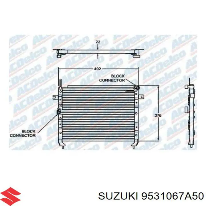Compre 9531067A50 Suzuki Radiador de aparelho de ar condicionado