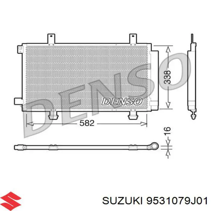 Compre 9531079J01 Suzuki Radiador de aparelho de ar condicionado