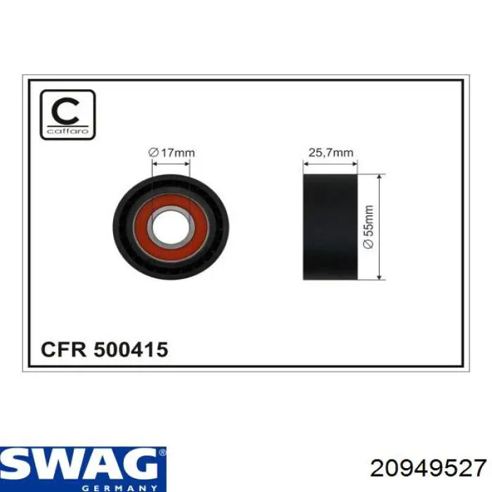 Reguladora de tensão da correia de transmissão Swag 20949527 preço, a partir de 83,51 USD