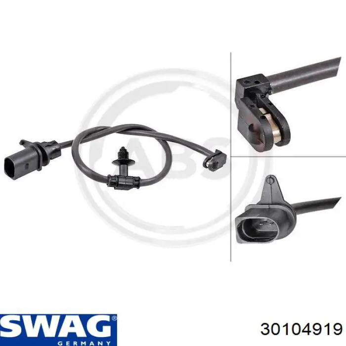 Sensor traseiro de desgaste das sapatas do freio Swag 30104919 preço, a partir de 4,69 USD