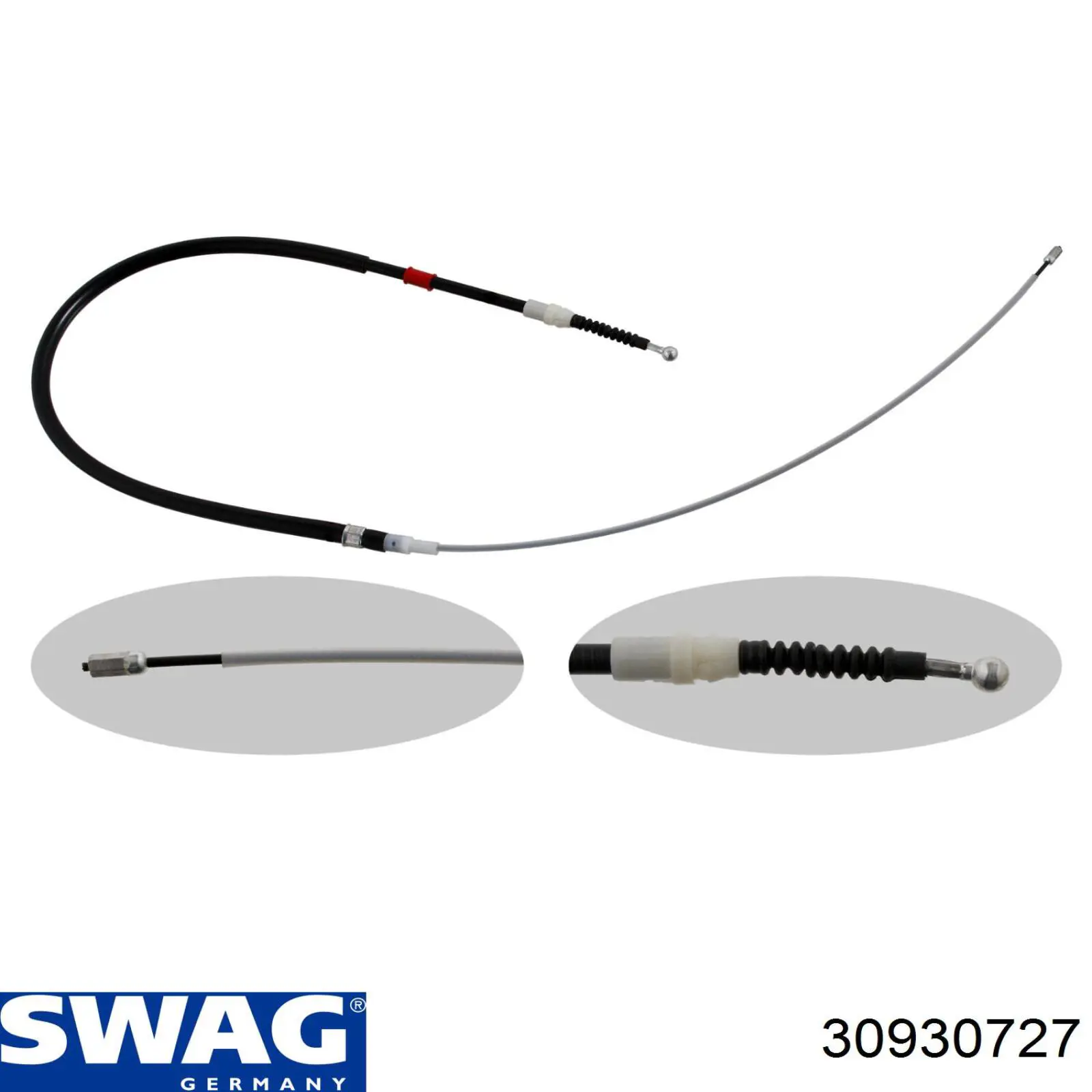 Cabo traseiro direito/esquerdo do freio de estacionamento Swag 30930727 preço, a partir de 14,07 USD