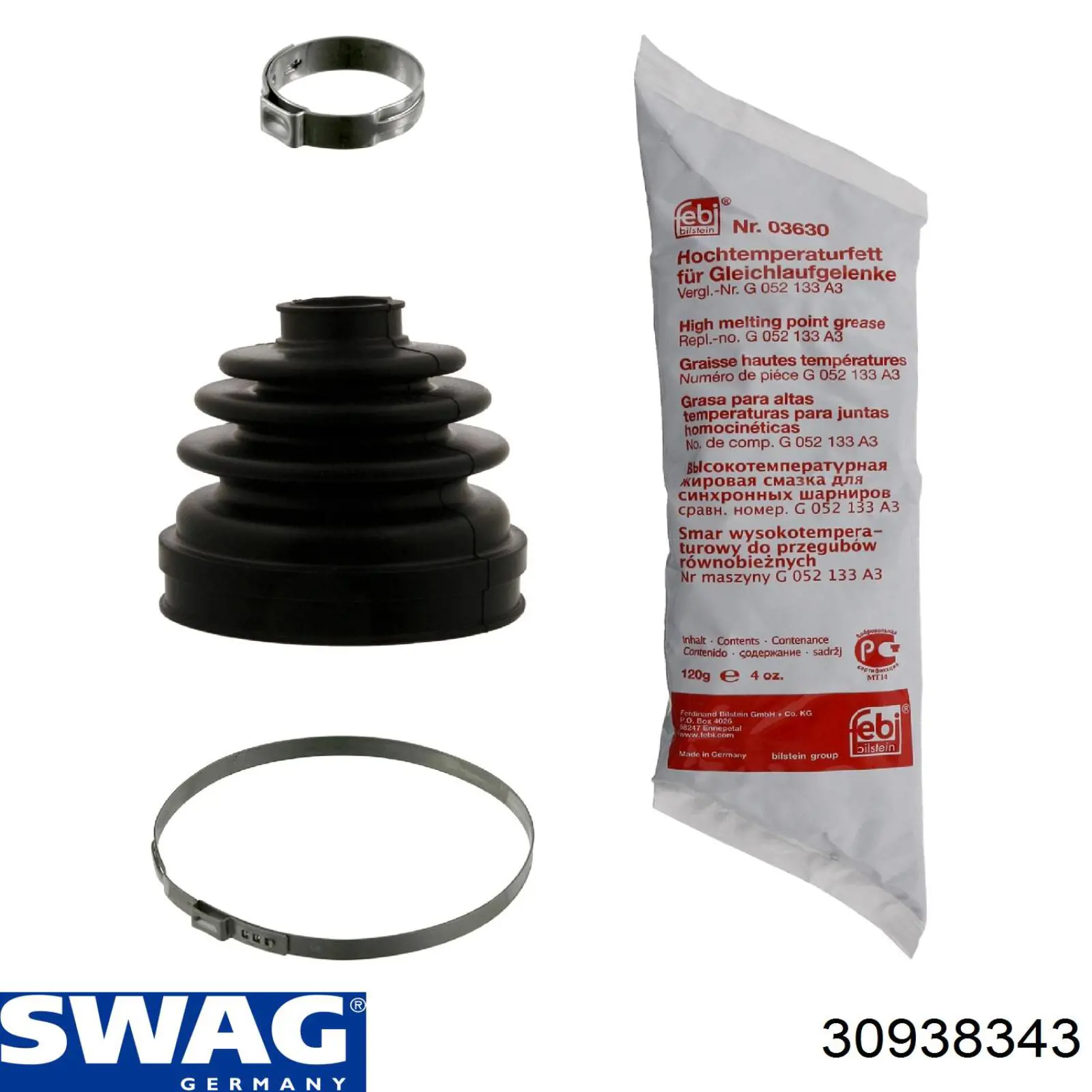 Bota de proteção interna de junta homocinética do semieixo dianteiro 30938343 Swag