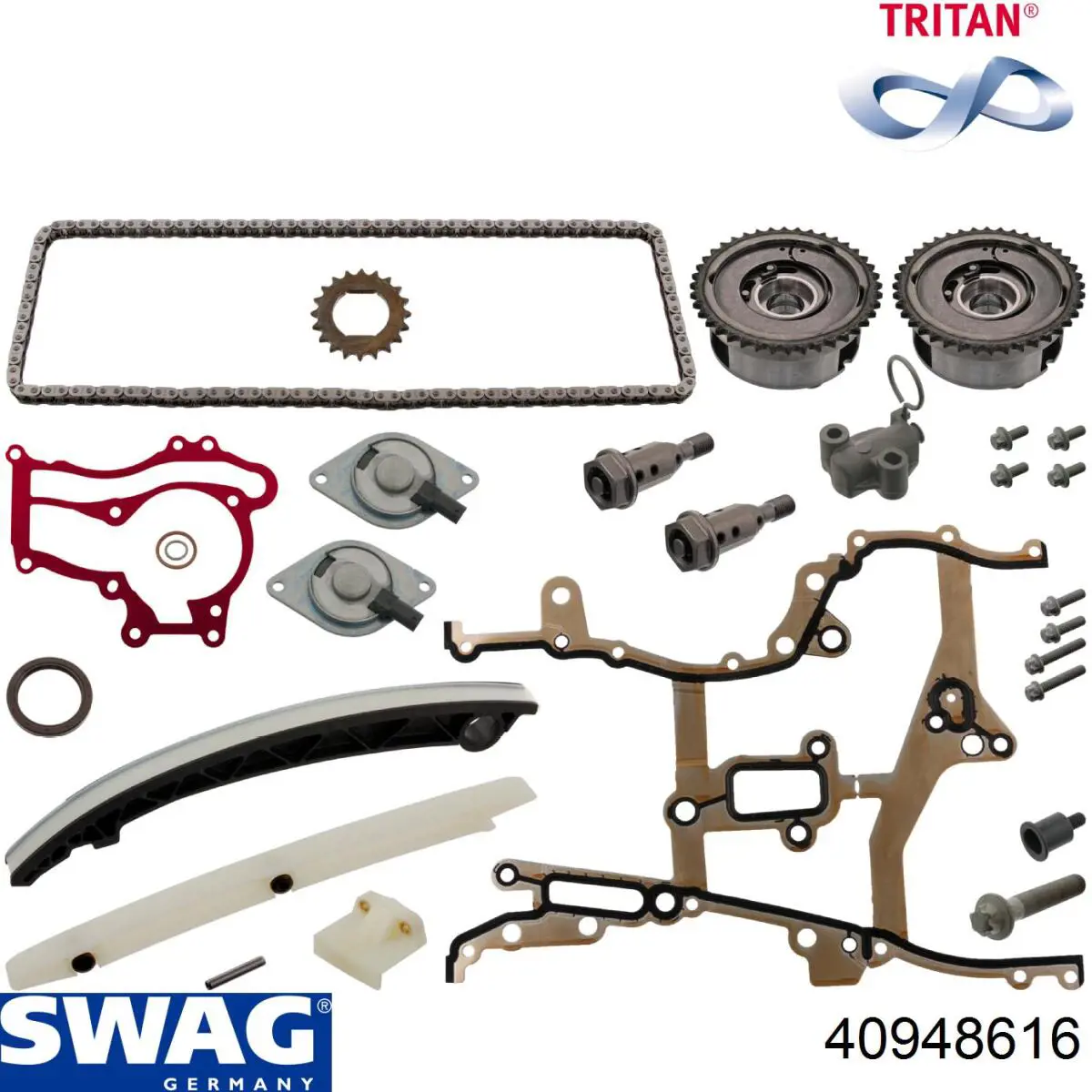 40948616 Swag Engrenagem de cadeia da roda dentada da árvore distribuidora de motor
