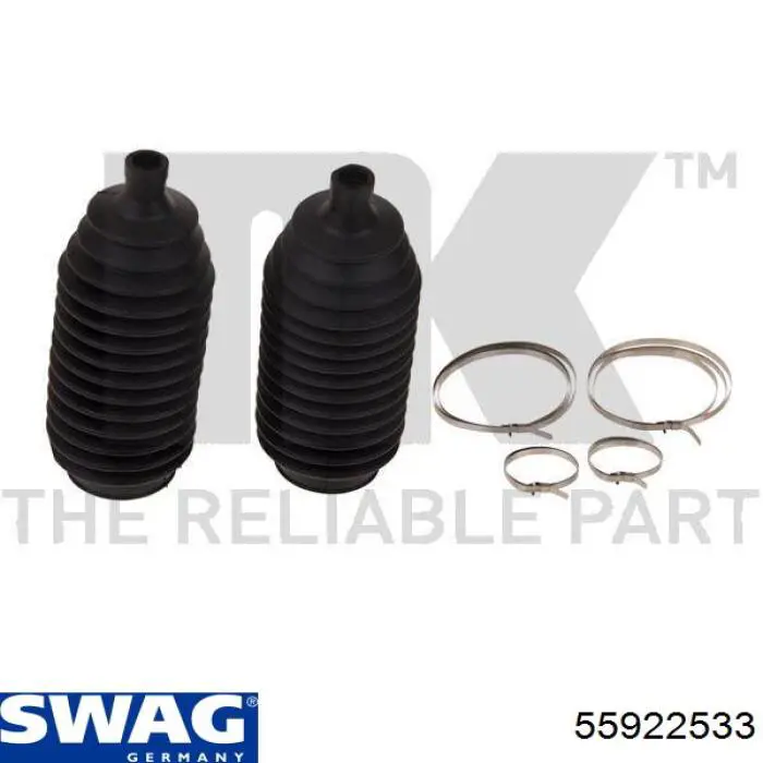 Bota de proteção do mecanismo de direção (de cremalheira) Swag 55922533 preço, a partir de 11,03 USD