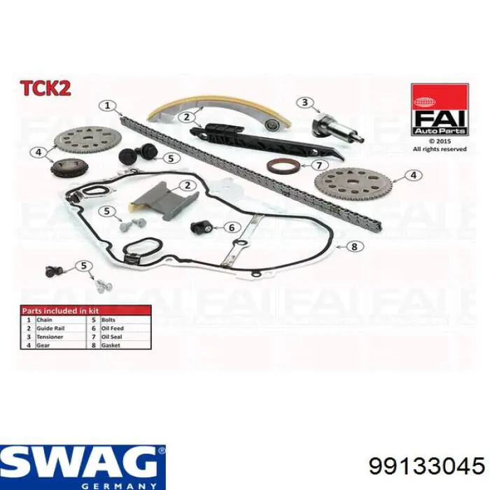 Cadeia do mecanismo de distribuição de gás, kit Swag 99133045 preço, a partir de 209,56 USD