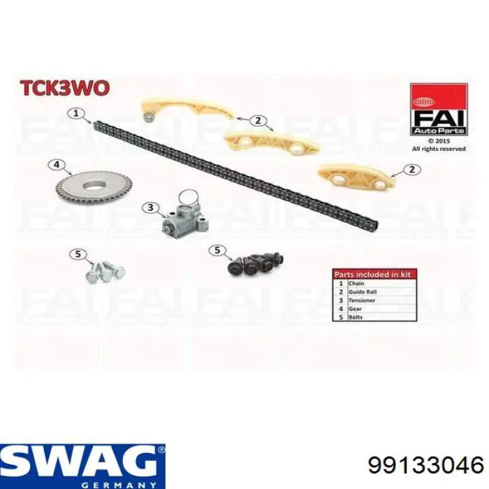 Cadeia do mecanismo de distribuição de gás da árvore de equilibração Swag 99133046 preço, a partir de 93,75 USD
