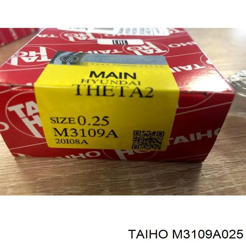 M3109A025 Taiho Folhas inseridas principais de cambota, kit, 1ª reparação ( + 0,25)