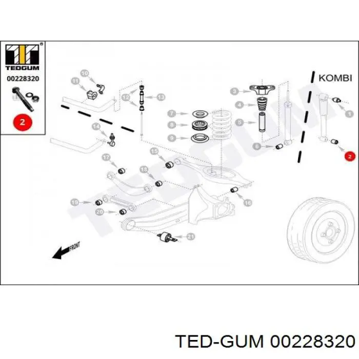 Parafuso de fixação do braço oscilante inferior traseiro, interno Ted-gum 00228320 preço, a partir de 8,94 USD