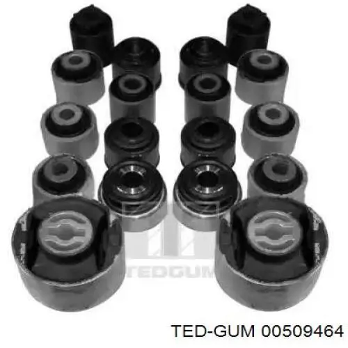 00509464 Ted-gum Kit de blocos silenciosos de suspensão traseira