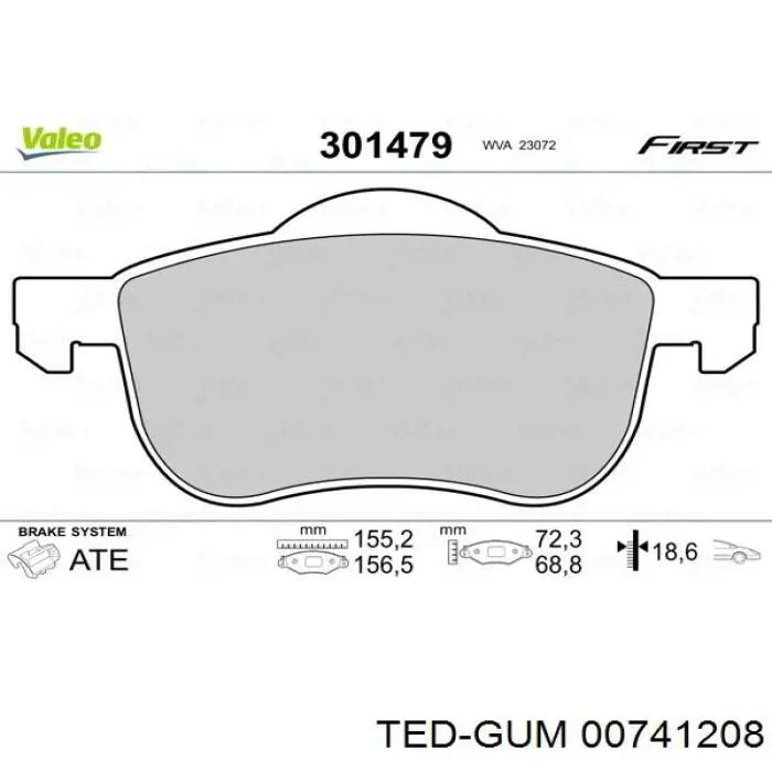 Compre 00741208 Ted-gum Bucha de estabilizador dianteiro