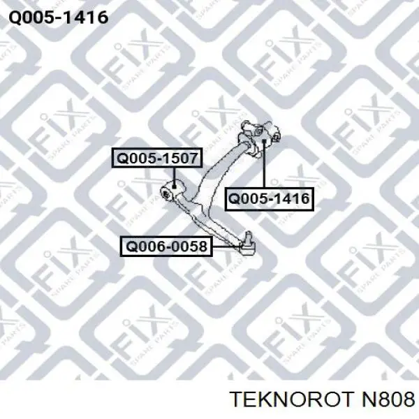 Compre N808 Teknorot Braço oscilante inferior direito de suspensão dianteira
