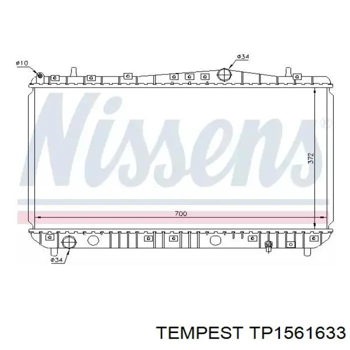 Compre TP1561633 Tempest Radiador de esfriamento de motor