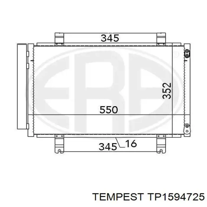 TP1594725 Tempest Radiador de aparelho de ar condicionado