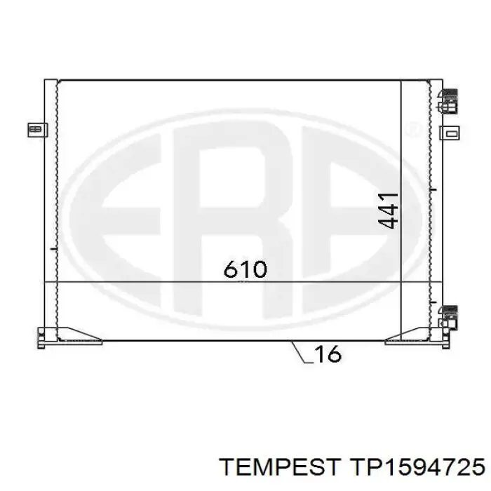 Radiador de aparelho de ar condicionado TP1594725 Tempest
