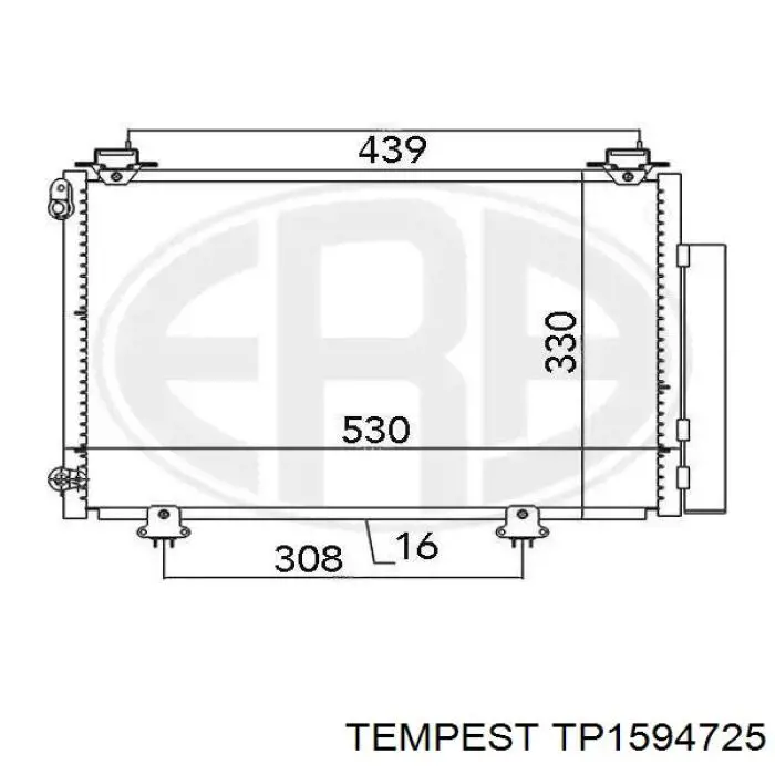 Radiador de aparelho de ar condicionado Tempest TP1594725 preço, a partir de 37,52 USD