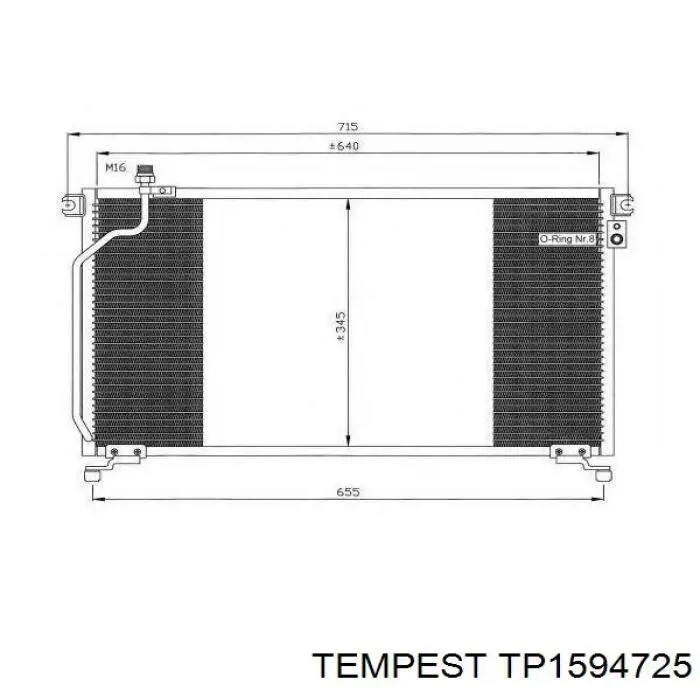 Radiador de aparelho de ar condicionado Tempest TP1594725 preço, a partir de 37,52 USD