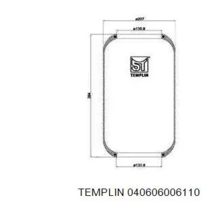 Compre 040606006110 Templin Coxim pneumático (suspensão de lâminas pneumática) do eixo