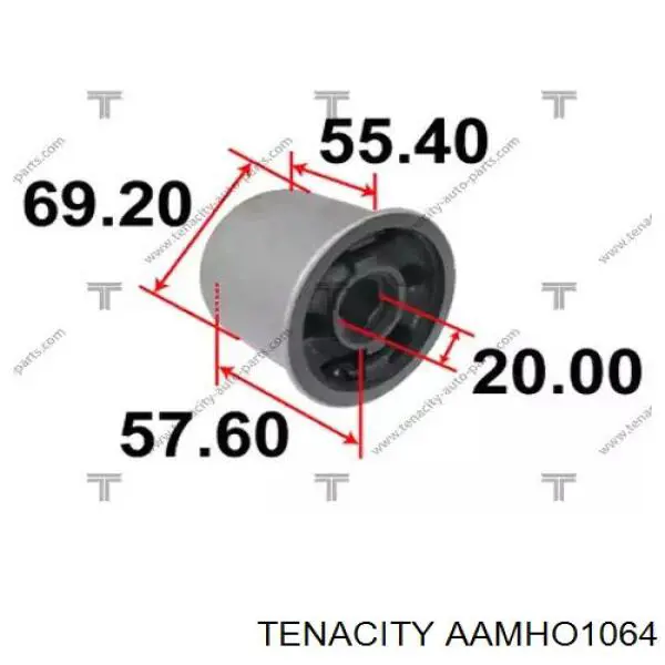 Bloco silencioso dianteiro do braço oscilante inferior Tenacity AAMHO1064 preço, a partir de 31,60 USD