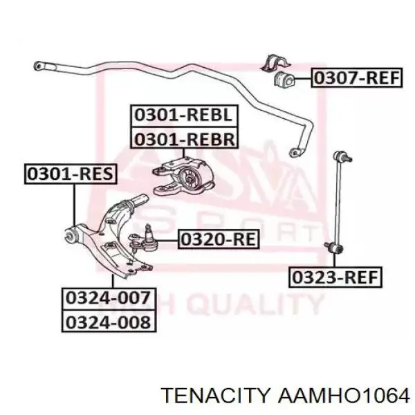 Compre AAMHO1064 Tenacity Bloco silencioso dianteiro do braço oscilante inferior