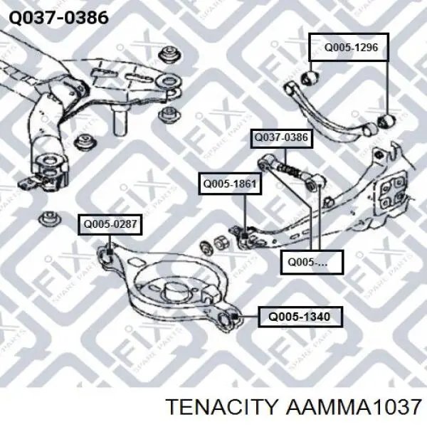 Compre AAMMA1037 Tenacity Bloco silencioso da barra Panhard (de suspensão traseira)