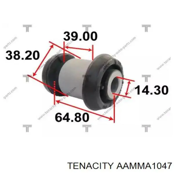 Compre AAMMA1047 Tenacity Bloco silencioso dianteiro do braço oscilante inferior