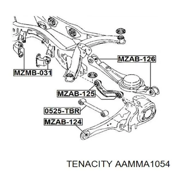 Compre AAMMA1054 Tenacity Bloco silencioso do braço oscilante inferior traseiro