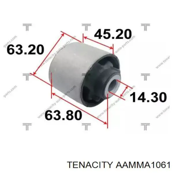 Compre AAMMA1061 Tenacity Bloco silencioso do pino de apoio traseiro