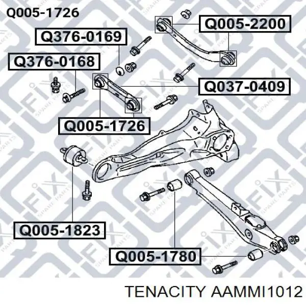 AAMMI1012 Tenacity Bloco silencioso do braço oscilante inferior traseiro
