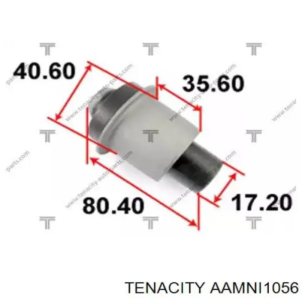 AAMNI1056 Tenacity Bloco silencioso (coxim) de viga dianteira (de plataforma veicular)