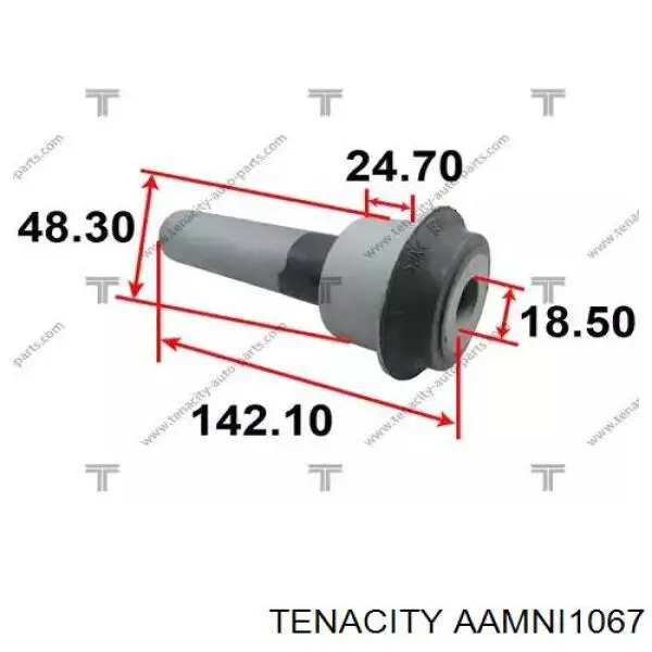 AAMNI1067 Tenacity Bloco silencioso (coxim) de viga dianteira (de plataforma veicular)