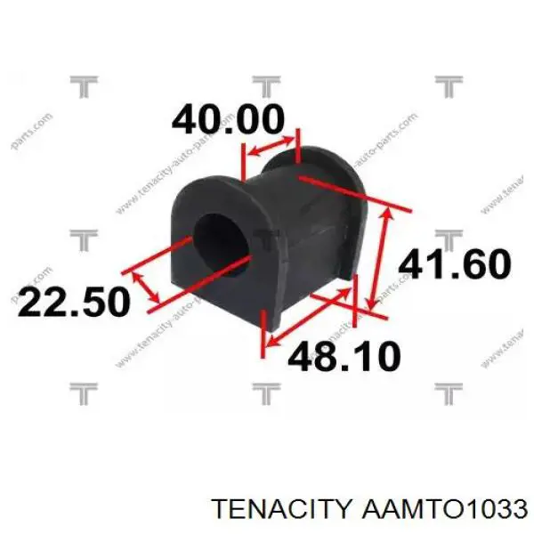 AAMTO1033 Tenacity Bloco silencioso dianteiro do braço oscilante inferior