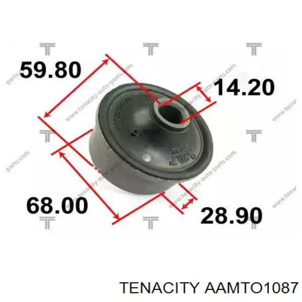 AAMTO1087 Tenacity Bloco silencioso dianteiro do braço oscilante inferior