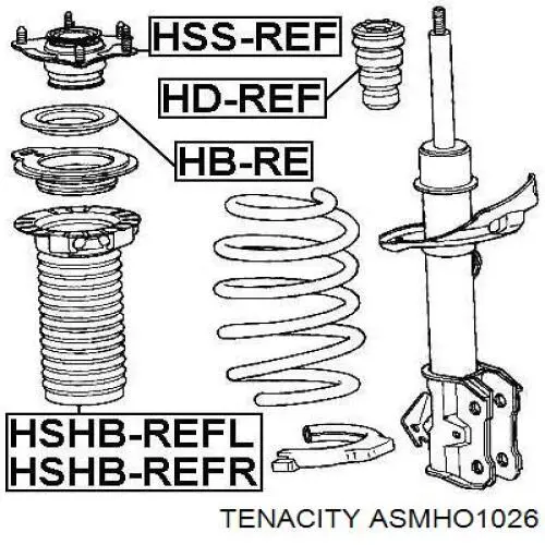 Suporte de amortecedor dianteiro Tenacity ASMHO1026