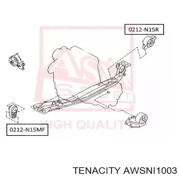 Compre AWSNI1003 Tenacity Coxim (suporte) dianteiro de motor