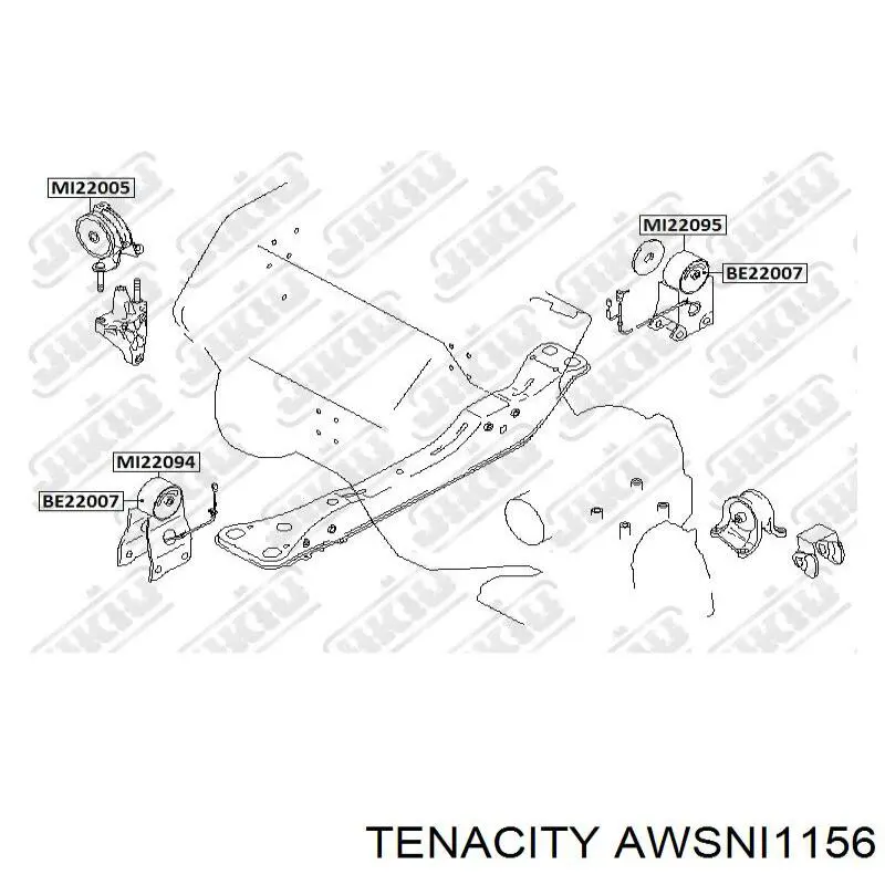 Coxim (suporte) dianteiro de motor Tenacity AWSNI1156 preço, a partir de 55,38 USD