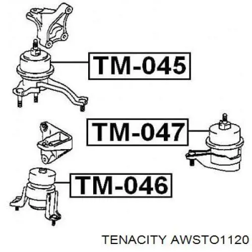 AWSTO1120 Tenacity Coxim (suporte) dianteiro de motor