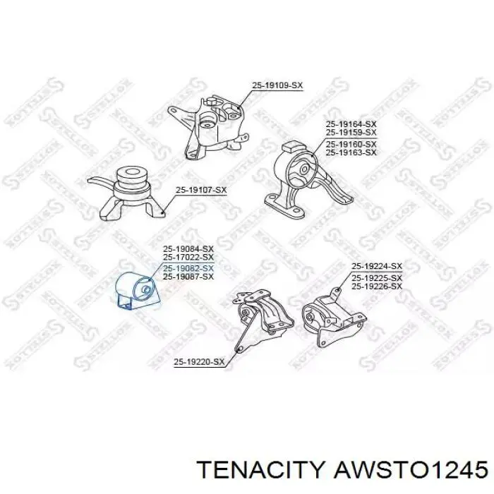 Coxim (suporte) dianteiro de motor Tenacity AWSTO1245 preço, a partir de 18,12 USD