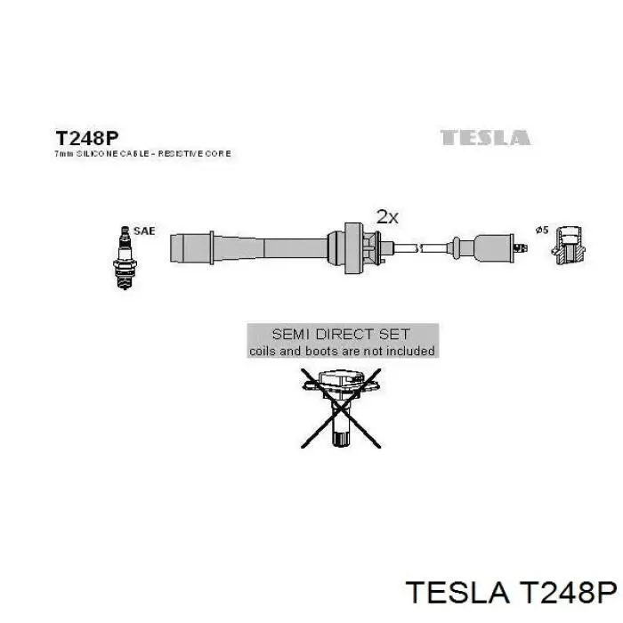 Fios de alta voltagem, kit Tesla T248P preço, a partir de 35,74 USD