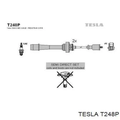 Compre T248P Tesla Fios de alta voltagem, kit
