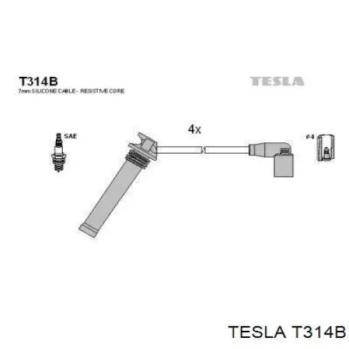 Fios de alta voltagem, kit Tesla T314B preço, a partir de 18,40 USD