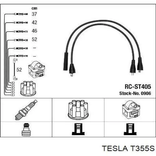 Fios de alta voltagem, kit Tesla T355S preço, a partir de 13,03 USD