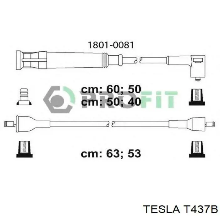 Fios de alta voltagem, kit Tesla T437B preço, a partir de 54,55 USD